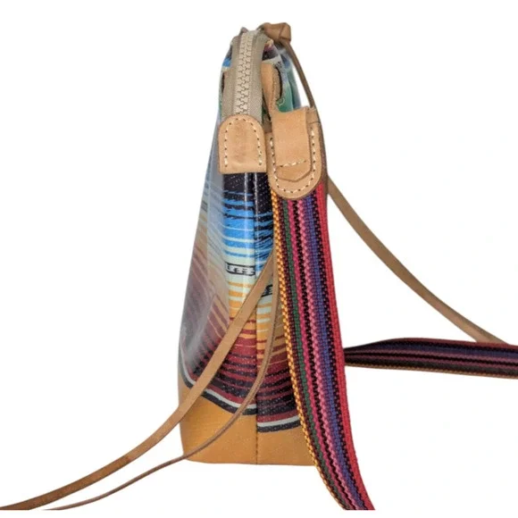 Consuela Downtown Crossbody Bag in Deanna Canvas Stripe Multicolor Yellow Blue - Picture 6 of 16